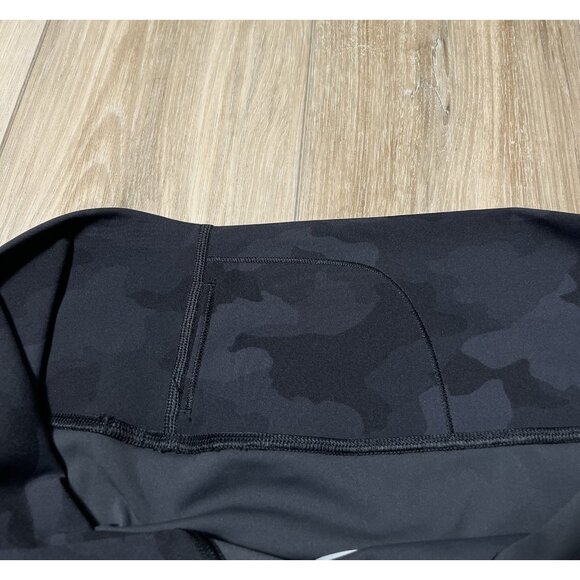Lululemon Wunder Under High-Rise Tight Black Camo Cropped Leggings- Size 20 - Picture 8 of 16